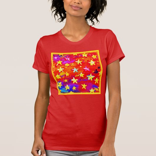 Levendige kleuren van sterren. Bestel nu T-shirt (Voorkant)