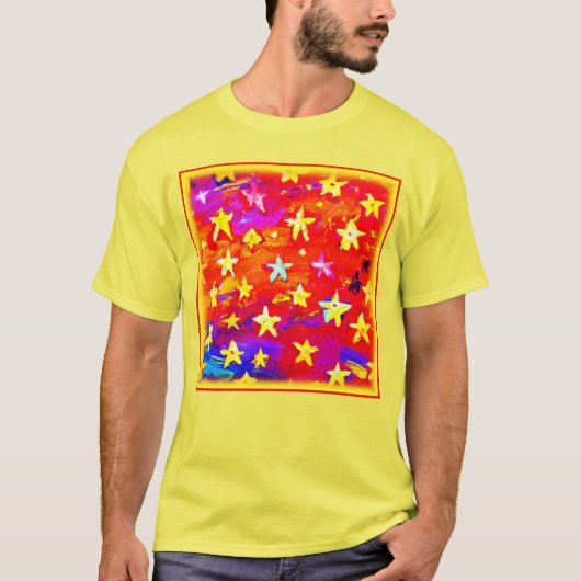 Levendige kleuren van sterren. Bestel nu T-shirt (Voorkant)