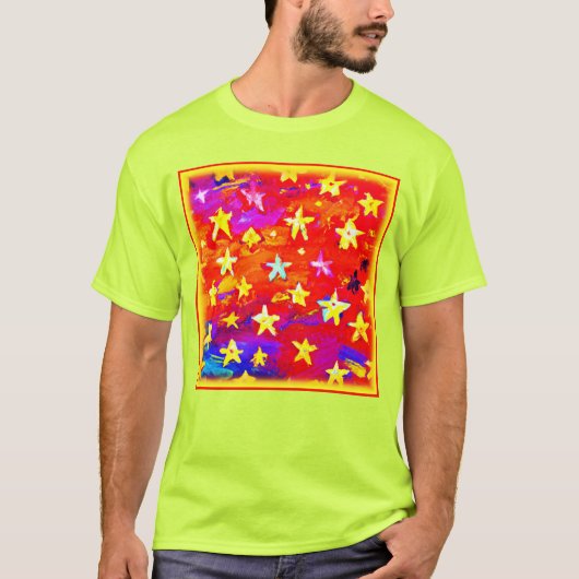 Levendige kleuren van sterren. Bestel nu T-shirt (Voorkant)