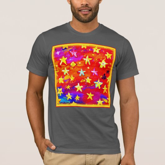 Levendige kleuren van sterren. Bestel nu T-shirt (Voorkant)