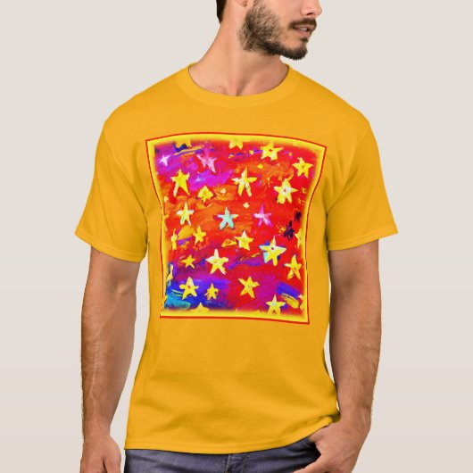 Levendige kleuren van sterren. Bestel nu T-shirt (Voorkant)