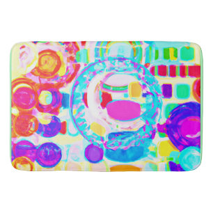 Levendige kleuren willekeurig patroon badmat