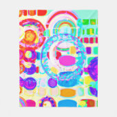 Levendige kleuren willekeurig patroon fleece deken (Voorkant)