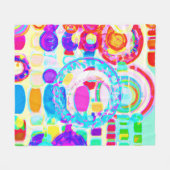 Levendige kleuren willekeurig patroon fleece deken (Voorkant (Horizontaal))