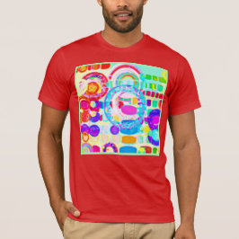 Levendige kleuren willekeurig patroon t-shirt