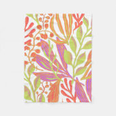 Levendige kleurenafdruk fleece deken (Voorkant)