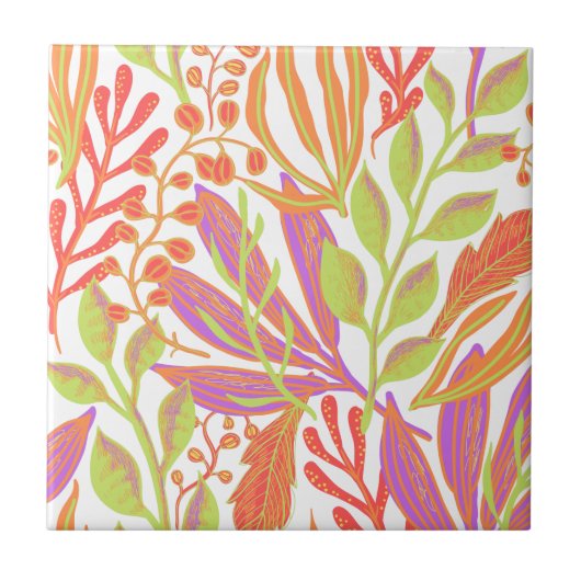 Levendige kleurenafdruk tegeltje (Voorkant)