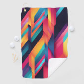 Levendige kleurenblokken golfhanddoek (Insitu)