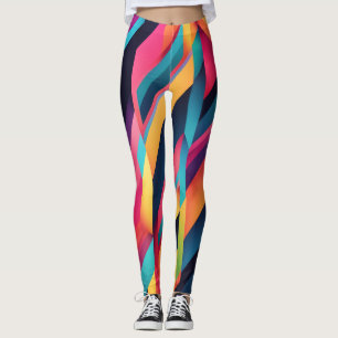Levendige kleurenblokken leggings