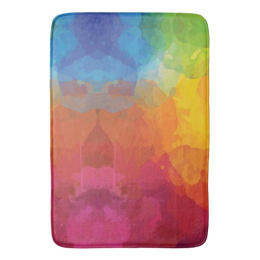 Levendige kleurenexplosies badmat (Voorkant Verticaal)