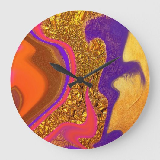 levendige kleurenkunst grote klok (Voorkant)