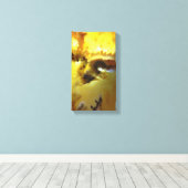 Levendige kleurenmossy Agate-foto ontworpen Canvas Afdruk (Insitu (Houten vloer))