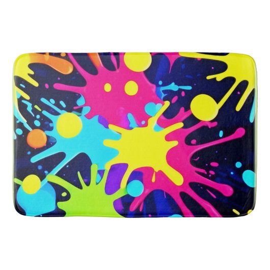 Levendige kleurensplash badmat (Voorkant)