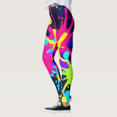 Levendige kleurensplash leggings (Links)