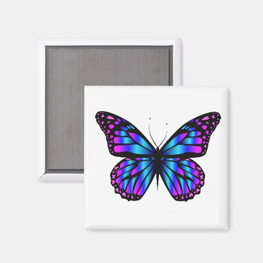 levendige kleurenvlinder magneet (Voorkant / Achterkant)