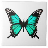 levendige kleurenvlinder tegeltje (Voorkant)