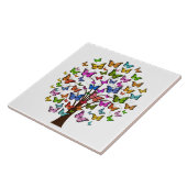 Levendige kleurenvlinderboom tegeltje (Zijkant)
