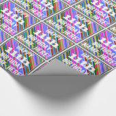 Levendige, kleurrijke 11e verjaardag + aangepaste  cadeaupapier (Hoek)