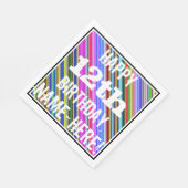 Levendige, kleurrijke 12e verjaardag + aangepaste servet (Hoek)