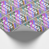 Levendige, kleurrijke 14e verjaardag + aangepaste  cadeaupapier (Hoek)