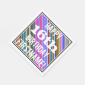 Levendige, kleurrijke 16e verjaardag + aangepaste  servetten (Hoek)