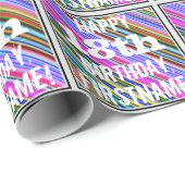 Levendige, kleurrijke 18e verjaardag + aangepaste  cadeaupapier (Rol Hoek)