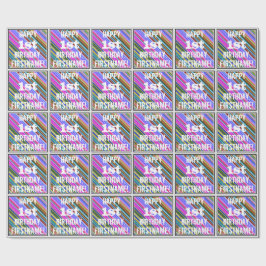 Levendige, kleurrijke 1e verjaardag + aangepaste n cadeaupapier