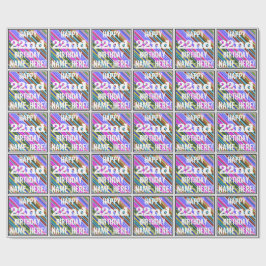 Levendige, kleurrijke 22e verjaardag + aangepaste  cadeaupapier