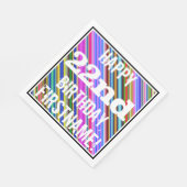 Levendige, kleurrijke 22e verjaardag + aangepaste  servet (Hoek)