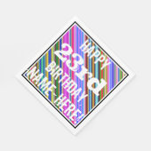 Levendige, kleurrijke 23e verjaardag + aangepaste servet (Hoek)