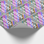 Levendige, kleurrijke 25e verjaardag + aangepaste  cadeaupapier (Hoek)