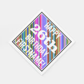 Levendige, kleurrijke 26e verjaardag + aangepaste servet (Hoek)