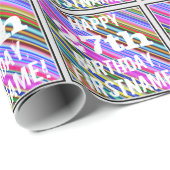 Levendige, kleurrijke 27e verjaardag + aangepaste cadeaupapier (Rol Hoek)