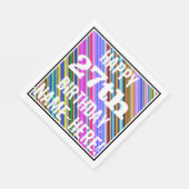 Levendige, kleurrijke 27e verjaardag + aangepaste servet (Hoek)