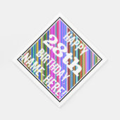 Levendige, kleurrijke 28e verjaardag + aangepaste servet (Hoek)