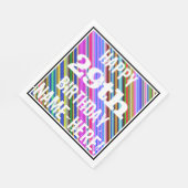 Levendige, kleurrijke 29e verjaardag + aangepaste servet (Hoek)