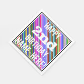 Levendige, kleurrijke 2e verjaardag + aangepaste n servet (Hoek)