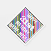 Levendige, kleurrijke 31e verjaardag + aangepaste  servet (Hoek)