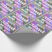 Levendige, kleurrijke 32e verjaardag + aangepaste  cadeaupapier (Hoek)