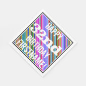 Levendige, kleurrijke 32e verjaardag + aangepaste servet (Hoek)