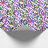 Levendige, kleurrijke 33e verjaardag + aangepaste cadeaupapier (Hoek)