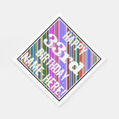 Levendige, kleurrijke 33e verjaardag + aangepaste servet (Hoek)