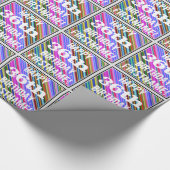 Levendige, kleurrijke 36e verjaardag + aangepaste cadeaupapier (Hoek)