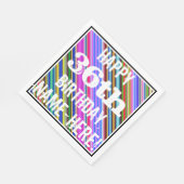 Levendige, kleurrijke 36e verjaardag + aangepaste  servet (Hoek)