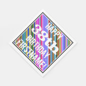 Levendige, kleurrijke 38e verjaardag + aangepaste servet (Hoek)