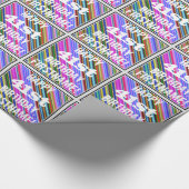 Levendige, kleurrijke 41ste verjaardag + aangepast cadeaupapier (Hoek)