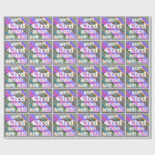 Levendige, kleurrijke 43e verjaardag + aangepaste  cadeaupapier (Vlak)