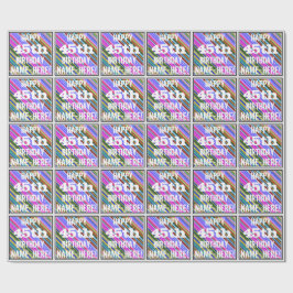 Levendige, kleurrijke 45e verjaardag + aangepaste  cadeaupapier