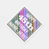 Levendige, kleurrijke 45e verjaardag + aangepaste servet (Hoek)