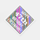 Levendige, kleurrijke 47e verjaardag + aangepaste servet (Hoek)